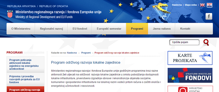 Ministarstvo regionalnoga razvoja i fondova EU objavilo Poziv za iskaz interesa za sufinanciranje projekata u 2015.