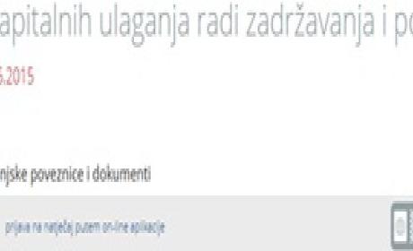 Javni natječaj po Operativnom programu regionalnih potpora kapitalnih ulaganja radi zadržavanja i povećanja broja radnika