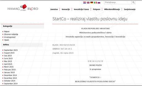 “STARTCO – realiziraj vlastitu poslovnu ideju“